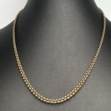 vintage VENDOME necklace gold plated ball style graduated chain choker 15''