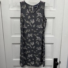 Gap Floral Sleeveless Dress Women’s Small Gray Shift Mini Lightweight