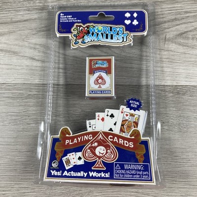 World's Smallest Playing Cards Super Impulse Miniature Game Toy Card Set