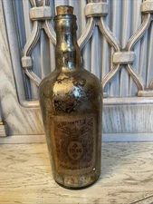 Vtg Reproduction 1846 Philadelphia /America Mercury Glass Bottle W.R. Hunt & Co