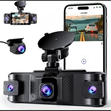 4 Channel 2K Dash Camera 360°Panoramic WIFI Night Vision Car DVR Video Recorder