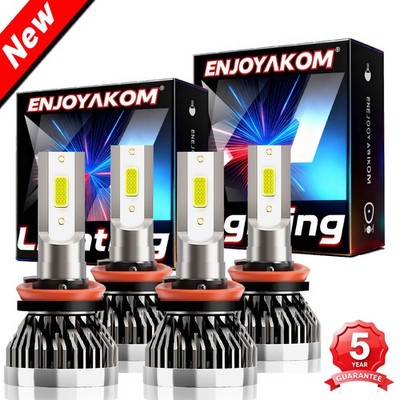 For Chevy Impala 2006 2007 2008-2013 Combo 4X 6K LED Headlights Hi-Low Bulb