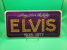Placa de matrícula ELVIS Auto Tag METAL 1980 Long Live The King sin usar rayada