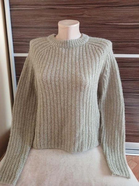Women Hallhuber Sweater Green Wool S