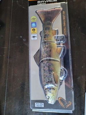 SAVAGE GEAR 4D Line Thru Trout 40cm 685g SS Brown Trout UV...