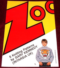 ZOO - GARY KENNEDY / INTARSIA - 5 KNITTING PATTERNS DK 24"-44"