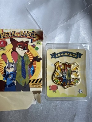 Miniso Disney Zootopia Mystery Box Badge Nick Wilde & Judy Hopps
