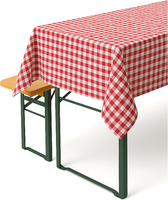 Landhaus Tischdecke 80 X 80 Cm Rot-Weiß Kariert 100% Baumwolle