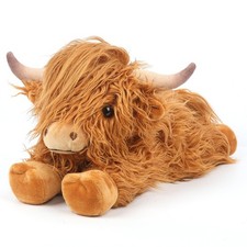 Highland Cow Stuffed Animals, Microwavable Stuffed Animals Heating Pad for Cr...