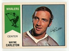 1974-75 WHA O-Pee-Chee  WAYNE CARLETON Card #45 AMAZING Condition!  Set Break!