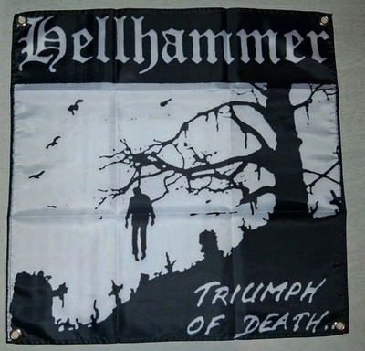 Hellhammer Triumph Of Death 2x2 Ft Banner Flag Poster Hell Hammer 