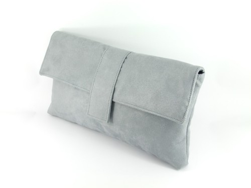 Fab Large Faux Suede Clutch Bag/Shoulder Bag - Picture 29 of 42
