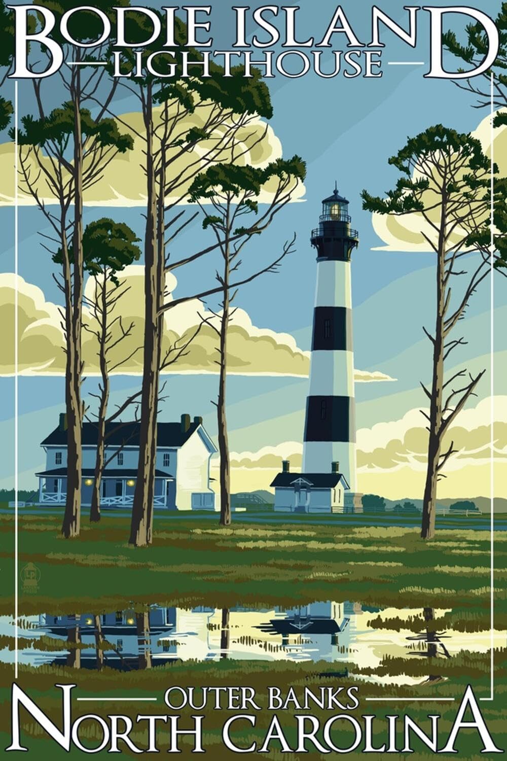 Wall Art Print Bodie Island Lighthouse - Outer Banks, North Carolina by Lante...