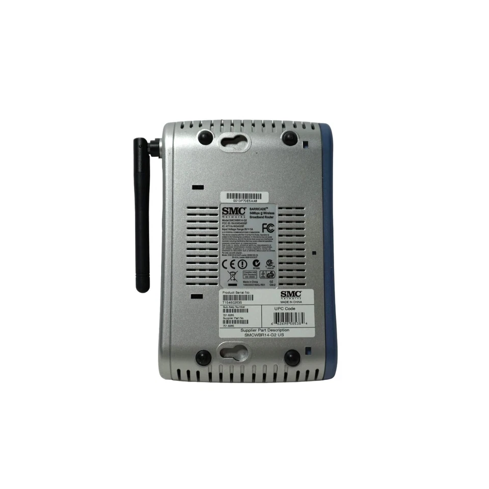 SMC SMCWBR14-G2 Barricade G 2.4GHz 54Mbps Wireless Cable/DSL Broadband Router - Image 4 of 4