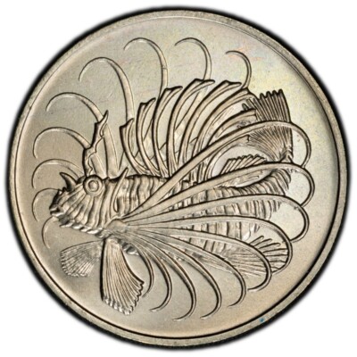 MS67 1968 50C Singapore 50 Cents, PCGS Trueview- Lustrous SOLO Top