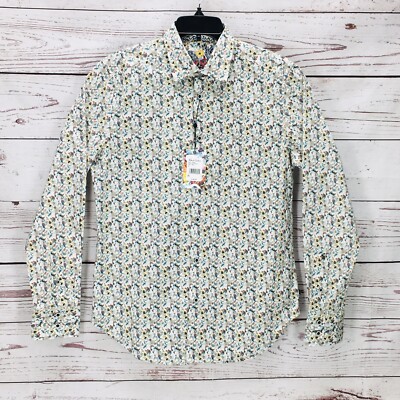 $198 ROBERT GRAHAM Givens Mens Button Up Shirt Size S Classic Fit Abstract Print