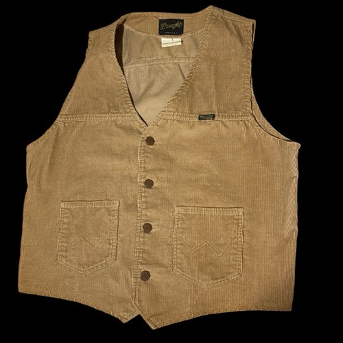 Chaleco Western Vintage Wrangler Tostado Pana Talla L - Imagen 2 de 5