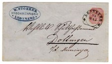 Württemberg LEONBERG STEIGBÜGEL auf Firmenbrief W.Stohrer Maschinenfabrik (CA130