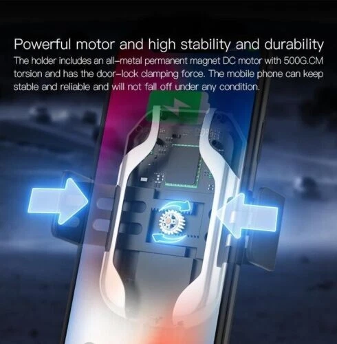 Soporte de teléfono de ventilación de aire con montaje de cargador inalámbrico de carga de automóvil de sujeción automática nuevo Foto 4 de 4