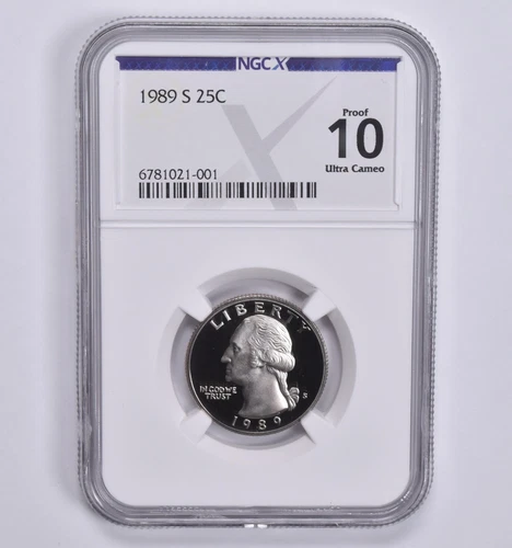 Proof 10 UCam 1989-S Washington Quarter NGC X NGCX