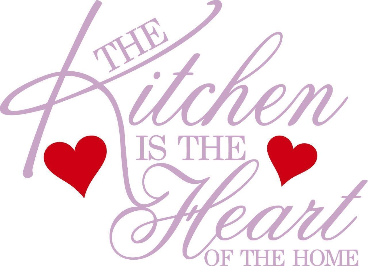 LA COCINA ES EL CORAZÓN Cita Calcomanía PEGATINA DE PARED Arte Decoración del...