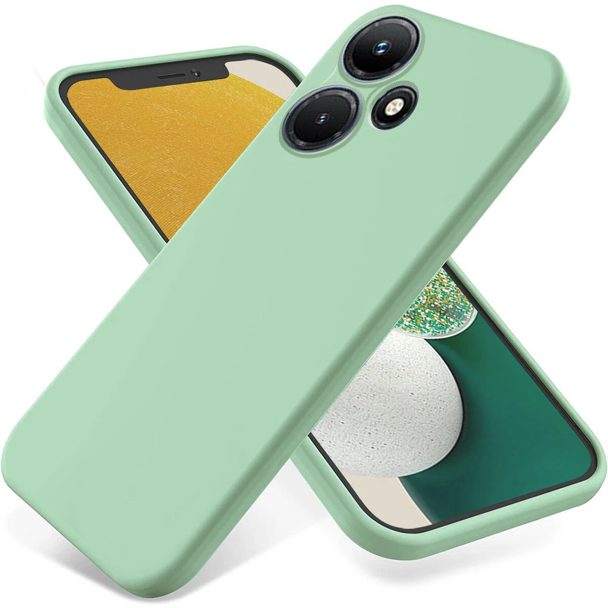 For Infinix Hot 30i Shockproof Skin Touch Feel Soft Liquid Silicone Cover Case