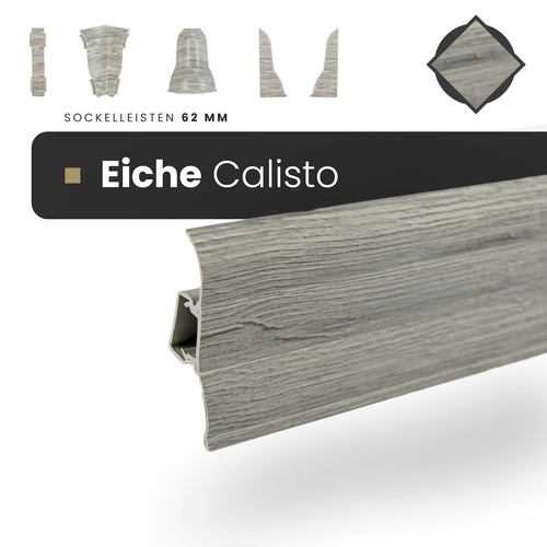 Sockelleisten 62mm ab 20m bis 100m Leisten Fussleisten 62x23mm für Laminat - Bild 26 von 48