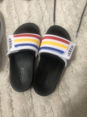 Vintage Mens Adidas Sandal Slides Adjustable Size 4 ART FY8840 Red, Yellow,  Blue | eBay