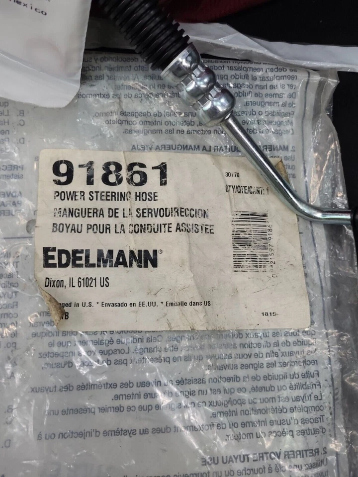 Manguera de dirección asistida 91861 Edelmann para Toyota Camry Avalon Lexus ES300 94-96 Foto 2 de 2