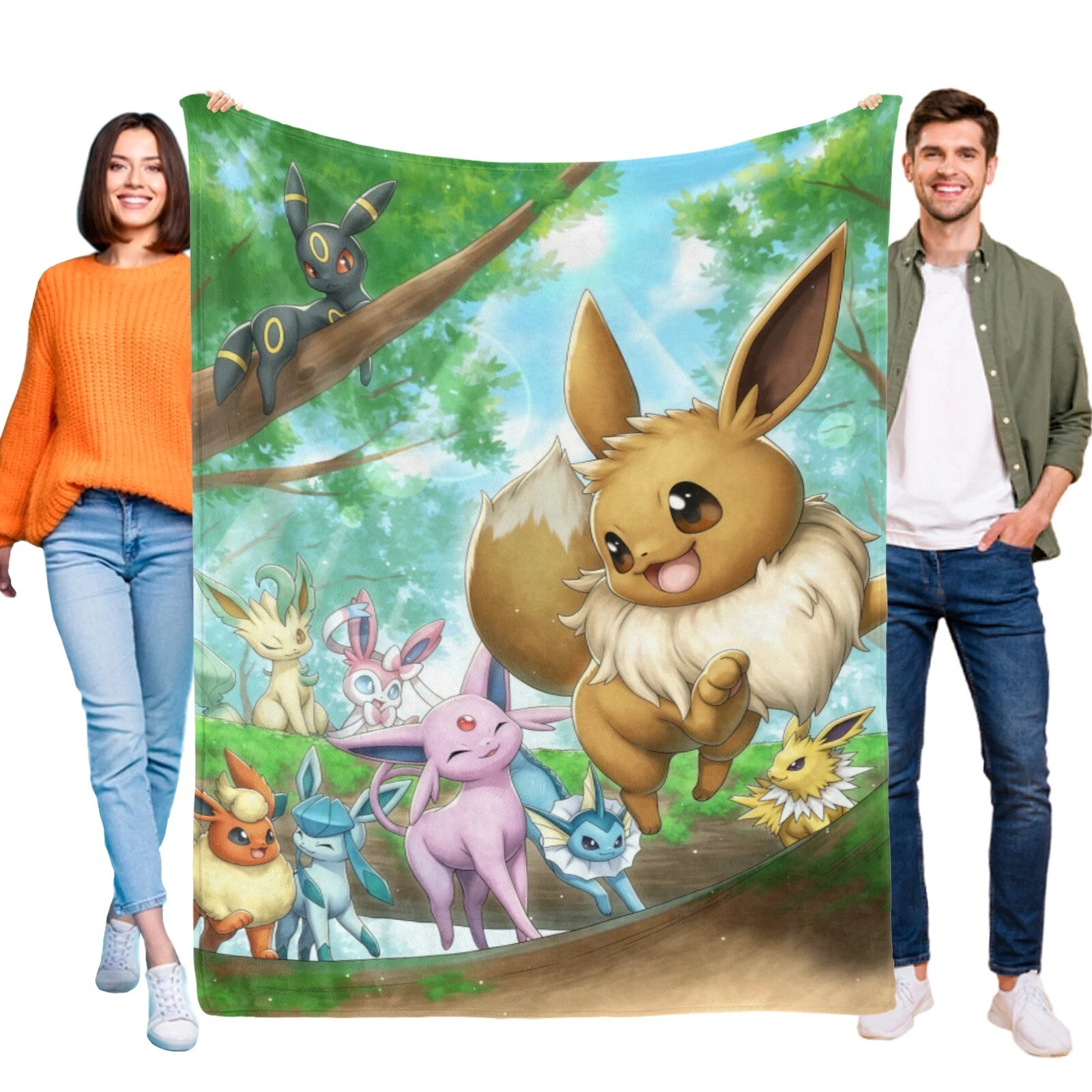 Eevee Blanket Soft Bed Sofa Couch Throw Cozy Lightweight Birthday Gift
