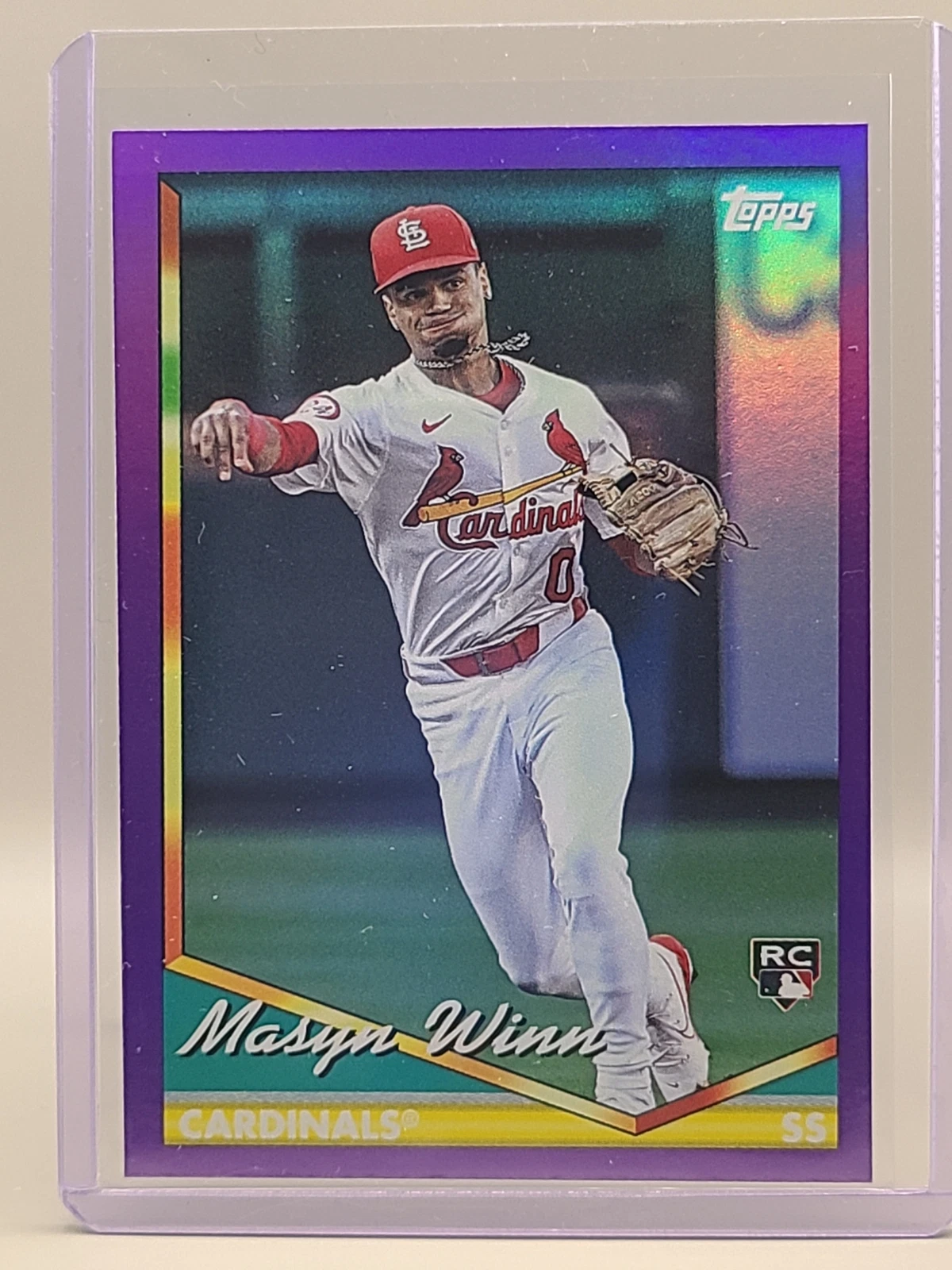 2024 Topps Archives #204 Masyn Winn Purple Foilboard
