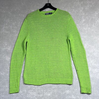 Polo Ralph Lauren Sweater Womens Large Green Pullover Cable