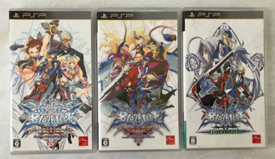 Lot 3 BLAZBLUE Portable & Continuum Shift ll 2 & Extend PSP PlayStation Portable