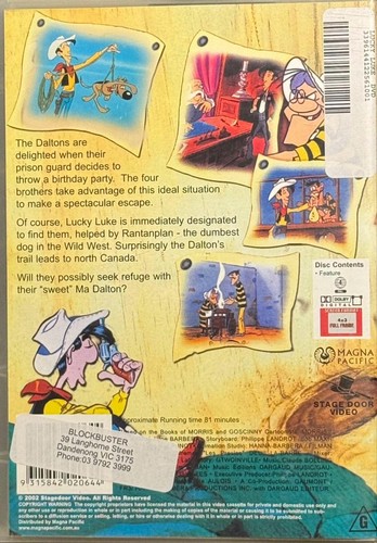 LUCKY LUKE - THE DALTONS ON THE LOOSE DVD - ANIMATION FILM - EX-RENTAL - VGC - Picture 2 of 3