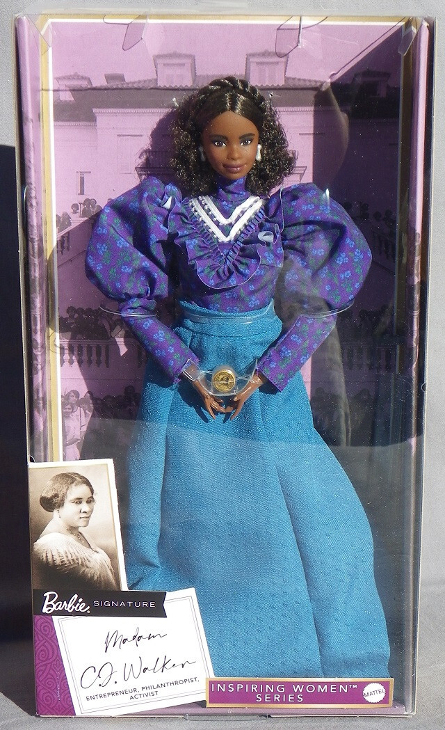 Barbie Inspiring Women Madam C.J. Walker – Poupée Collection HLM19 Mattel 2022 Neuve Sous Boîte