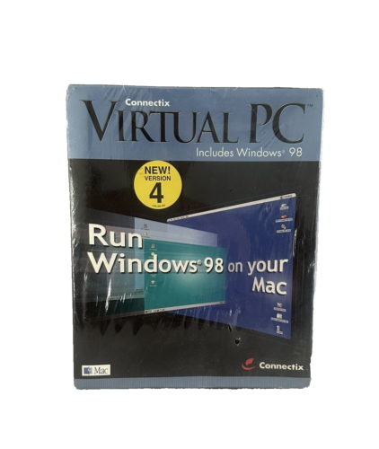 SEALED Connectix Virtual PC 4.0 Includes Windows 98 ~ Run Windows 98 On Mac