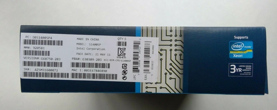 Intel S1400SP4 ATX Server Motherboard LGA 1356 DDR3 1066/1333/1600 DBS1400SP4  - Image 3 of 3