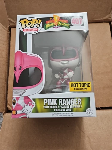 Funko Pop Pink Ranger Hot Topic Exclusive #407 Mighty Morphin Flaws Crease Slice