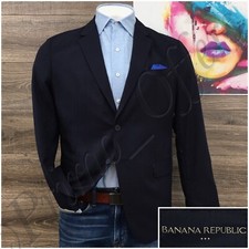 Banana Republic Mens Blazer Sport Coat Casual Jacket Size XL 44R Navy Suit