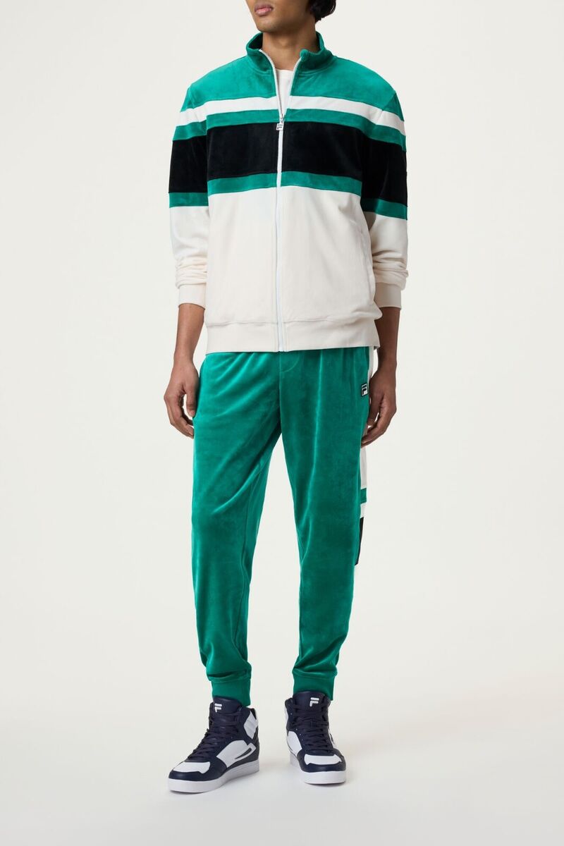 Fila Men's Velour Sweatsuit Tracksuit Green Velvet Set Size Fila Men's Velour Sweatsuit Tracksuit Green Velvet Set Size