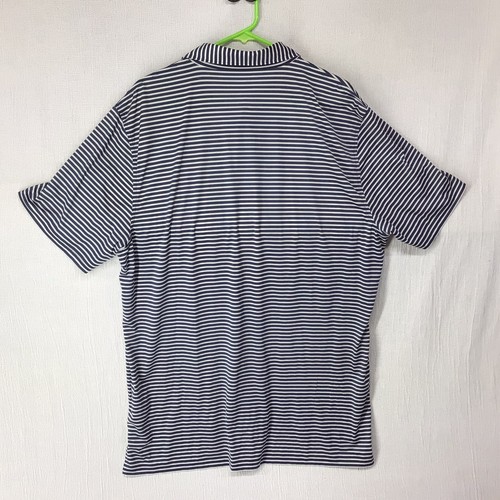 Southern Tide Brrr Men’s Polo Size XL Blue White Stripes Short Sleeve Fishing - Picture 4 of 4