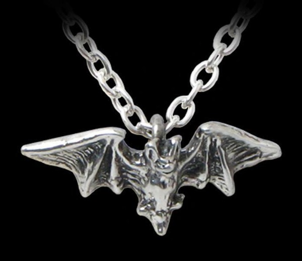 Alchemy Gothic Halskette - Kiss Of The Night - Fantasy Vampir Fledermaus Kette-image