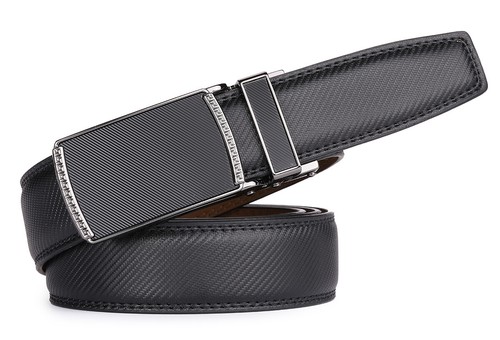 Men's Genuine Leather Ratchet Dress Belt 1 1/8" Wide with Automatic Click Buckle - Picture 31 of 53