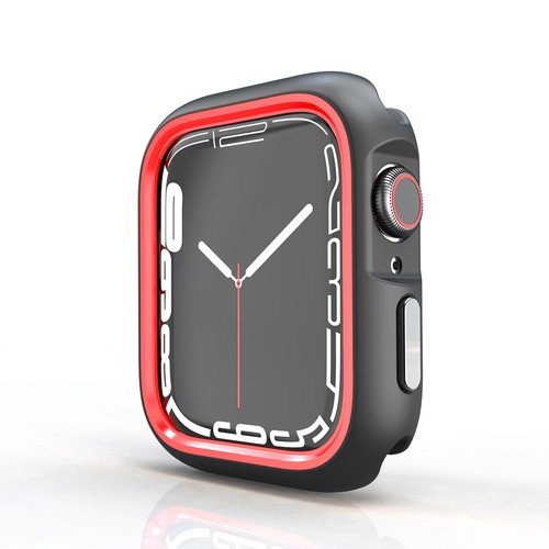 Pour Apple Watch Series 41/44/45/49/42/46mm Coque rigide luxe robuste pare-chocs PC - Photo 13 sur 53