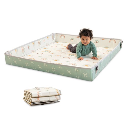 Infantino Rainbow Foldable Soft Foam Mat 59" for Babies & Toddlers Multicolor