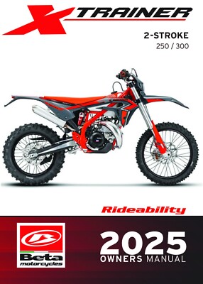 Beta Owners Manual Guide Book 2025 XTRAINER 250 2T 2 Stroke