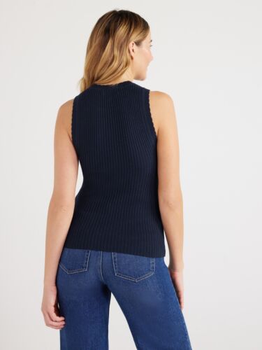 Free Assembly Women’s Scallop Trim Sleeveless Sweater, Lightweight, Size S - Picture 3 of 3