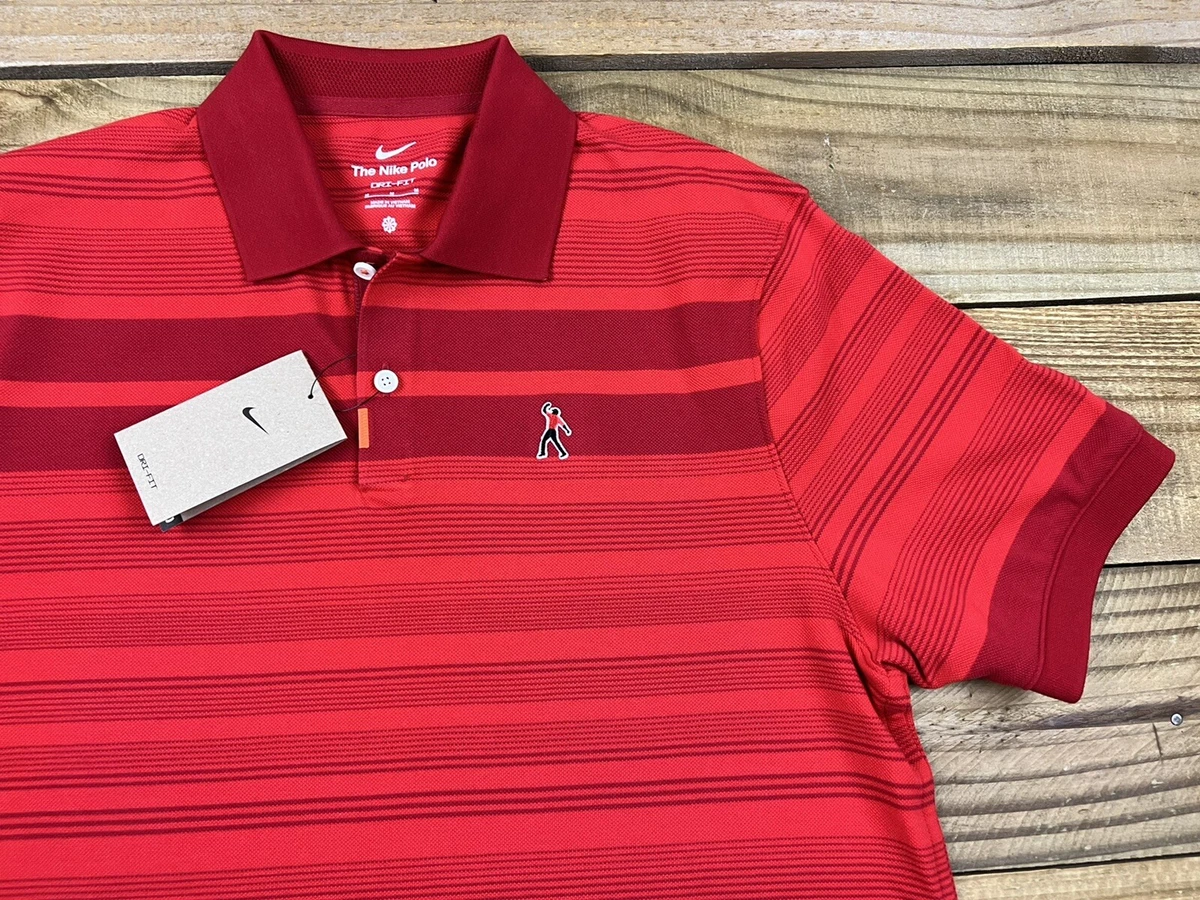 NWT Nike Tiger Woods Fist Pump Logo Heritage Dri Fit Polo Sz M