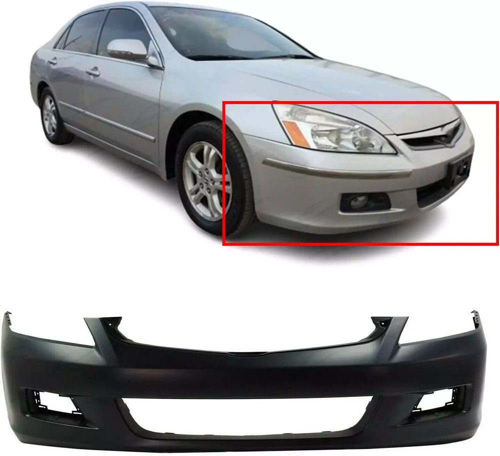 2006-2007 Honda Accord Primed Front Bumper Cover Replacement HO1000235V