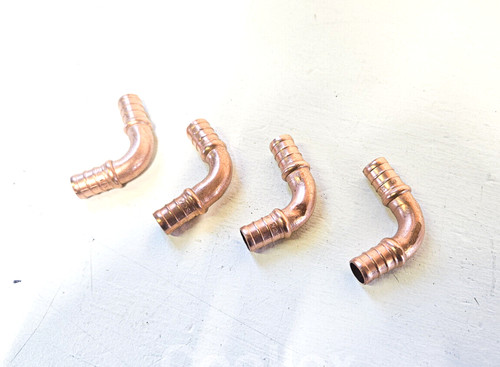 (4) 1/2" x 1/2" PEX Elbows - Copper Crimp Fitting USA 642X2 Sioux Chief